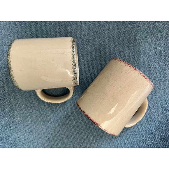 Holiday Christmas Coffee Mug 3D Snowman Angel Set / 2 Oldies Look Microwave Safe - Picture 6 of 8